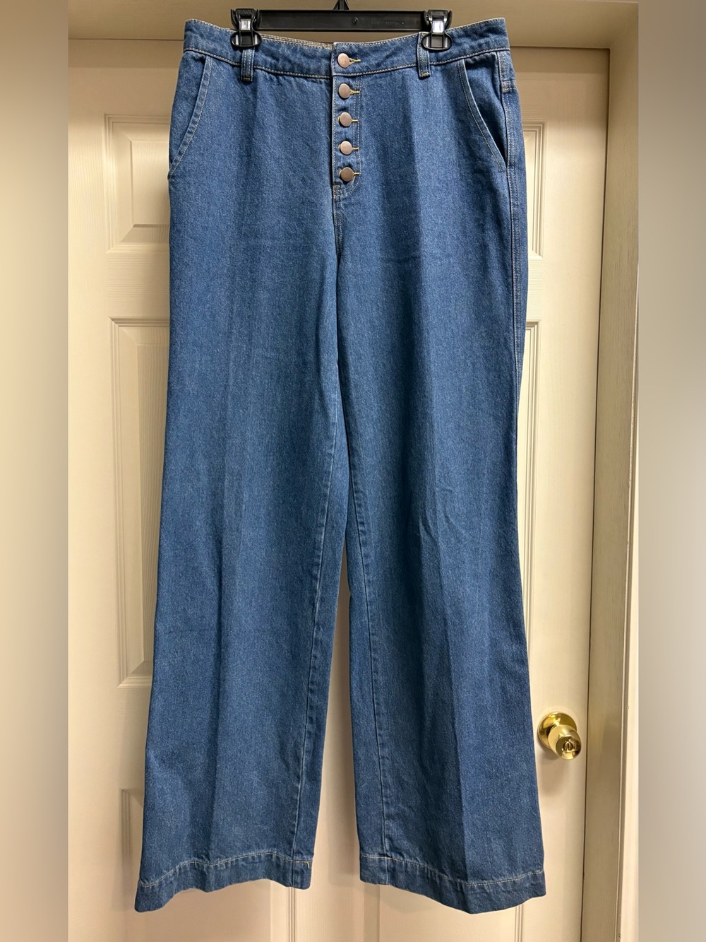 long tall sally High-Rise Wide-Leg Jeans in Classic Blue